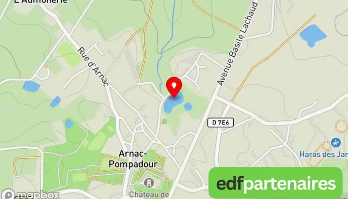 carte de L'étang du Saupiquet Circuit de randonnée à Arnac-Pompadour