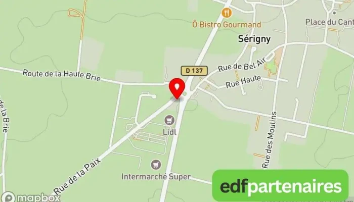 carte de Lidl Supermarché à Andilly