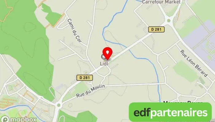 carte de Lidl Supermarché à Mourenx