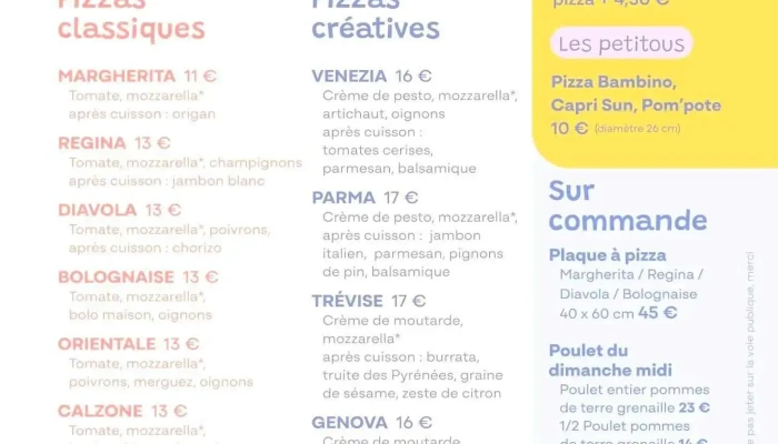 Lou Papa Menu - Asson