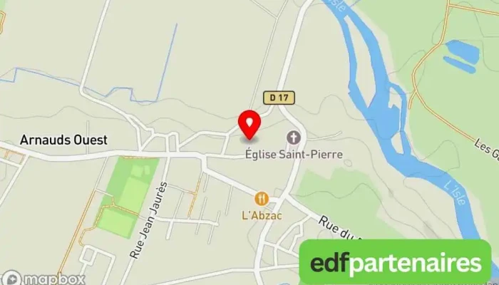 carte de Mairie Hôtel de ville à Abzac