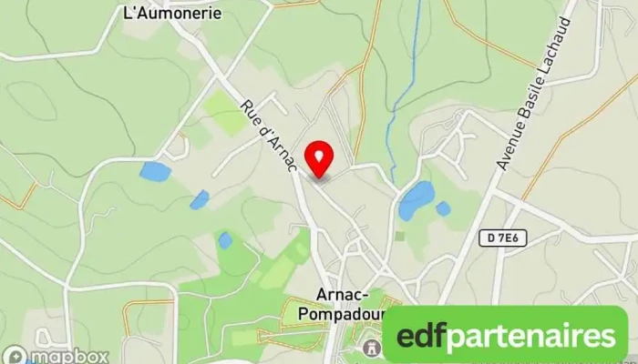 carte de Mairie d'Arnac-Pompadour Hôtel de ville à Arnac-Pompadour