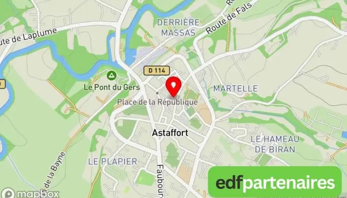 Mairie Dastaffort Carte - Astaffort