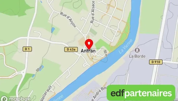 carte de Mairie de Antran Hôtel de ville à Antran
