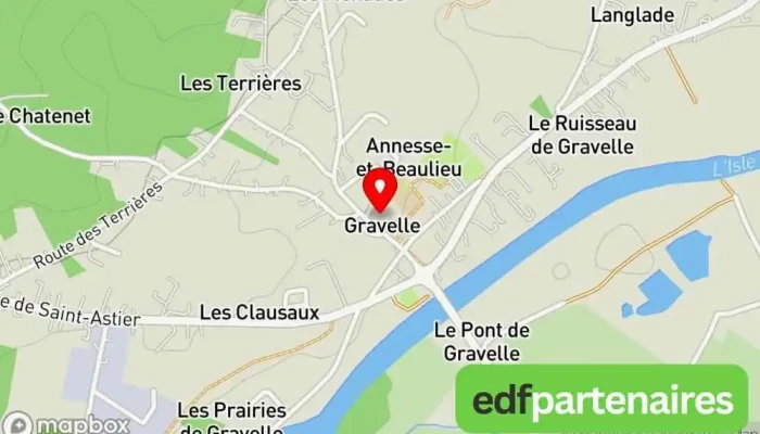 carte de Mairie et Bibliothèque d'Annesse-et-Beaulieu Administration à Annesse-et-Beaulieu