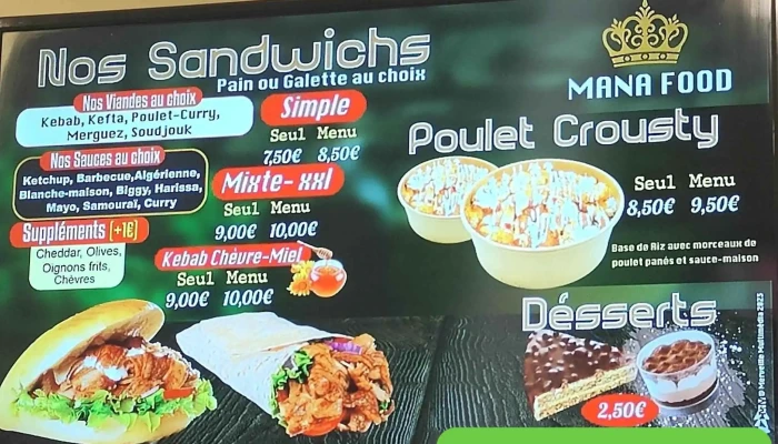 Mana Food -  Menu - Ambarès-et-lagrave