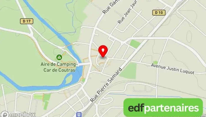 carte de Marché Couvert Marché alimentaire à Coutras