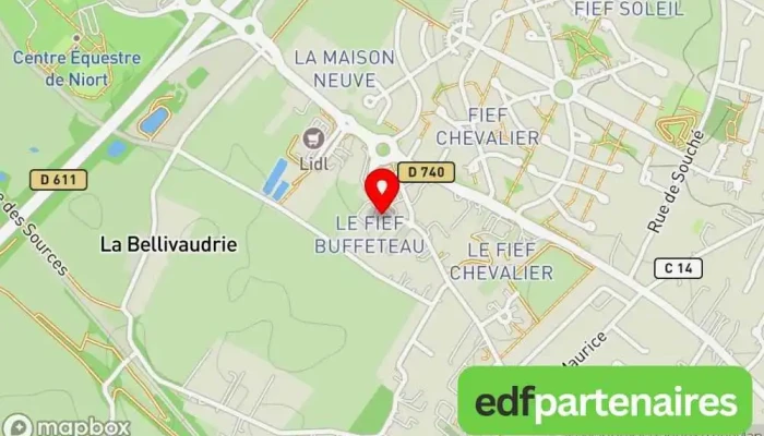 carte de Marché du Petit Fief Marché à Aiffres