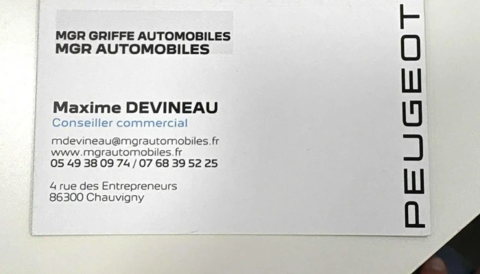 Mgr Griffe Automobiles Peugeot -    Citroen Concessionnaire Peugeot - Chauvigny