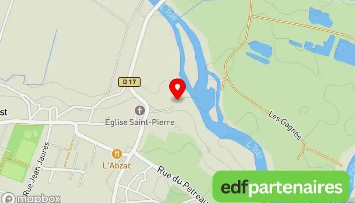 carte de Moulin d'Abzac Fabricant à Abzac