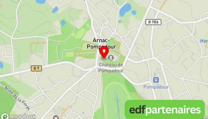 carte de Office de Tourisme Terres de Corrèze - Pompadour Office de tourisme, Centre d'information à Arnac-Pompadour