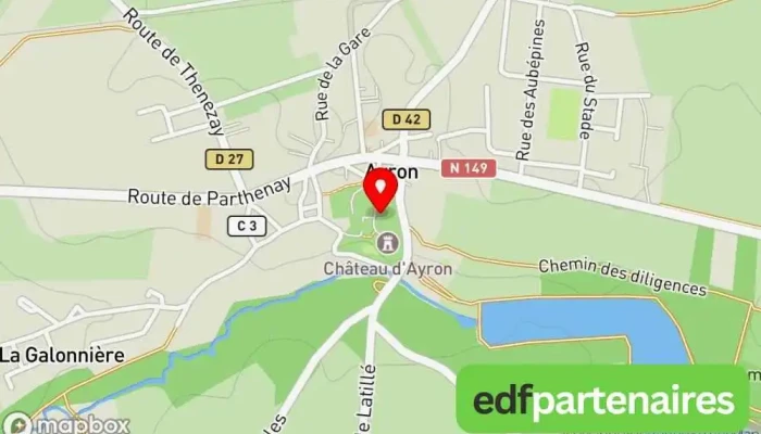 Parc Du Chateau Dayron Carte - Ayron