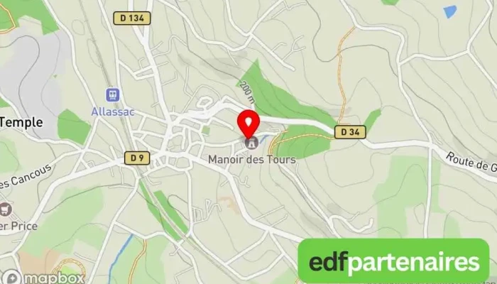 carte de Pays d'art et d'histoire Vézère Ardoise Association culturelle, Monument, Attraction touristique à Allassac