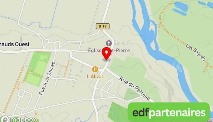 carte de PHARMACIE D'ABZAC Pharmacie, Magasin de matériel médical, Parapharmacie à Abzac