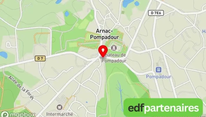 carte de Pharmacie de Pompadour Pharmacie à Arnac-Pompadour