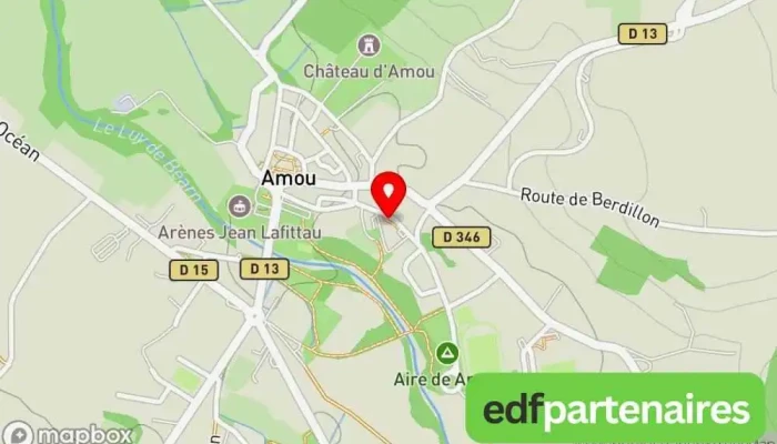 carte de Pharmacie Lalanne Hélène EURL Pharmacie à Amou