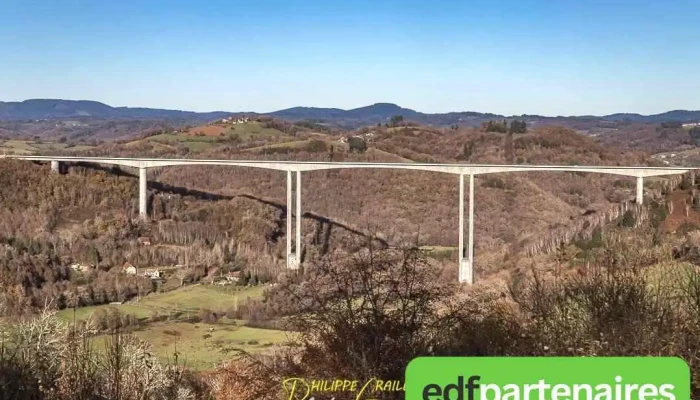 Point de vue panoramique sur le viaduc - France
