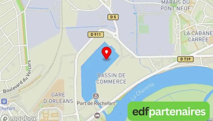 Port De Commerce De Rochefort -  Carte - Rochefort