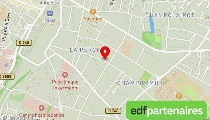 carte de PRESSING BAUDU Pressing, Service de nettoyage de moquettes, Blanchisserie, Atelier de couture à Niort