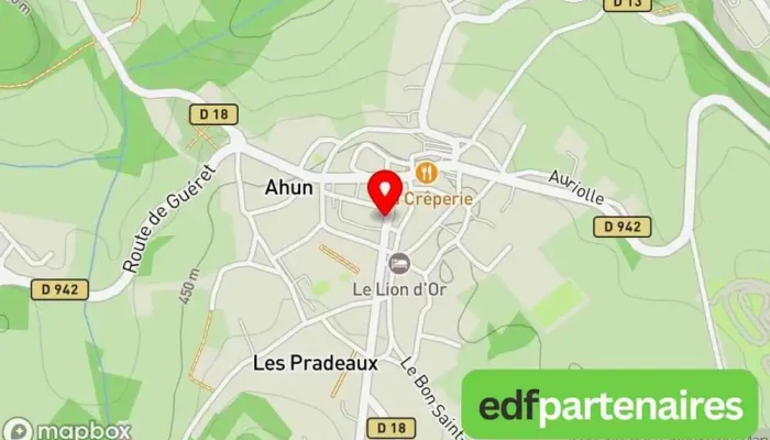 carte de Proxi Service Épicerie fine, Supermarché à Ahun