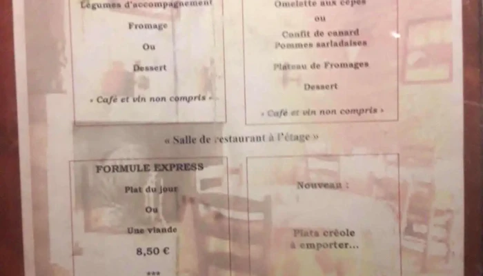 Relais 21 -  Menu - Antonne-et-trigonant