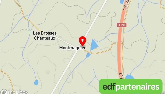 carte de Relais de la poste de Montmagner Chambre d'hôtes, Immeuble en copropriété, Site historique, Hôtel à Arnac-la-Poste