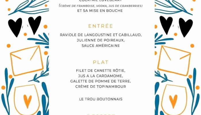 Restaurant A Table Menu - Brioux-sur-boutonne
