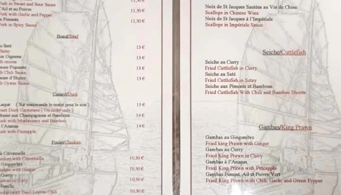 Restaurant La Jonque -  Score - Breuillet
