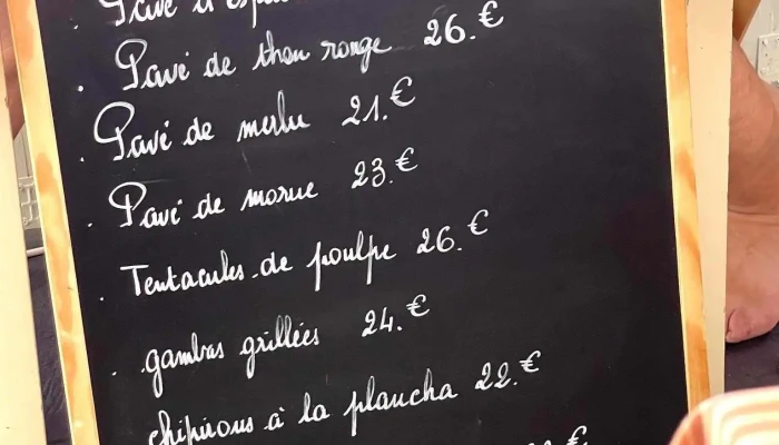 Restaurant La Mariposa -  Menu - Ascain