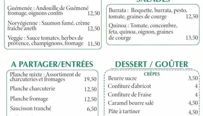 Restaurant Lalba Menu - Ars-en-ré