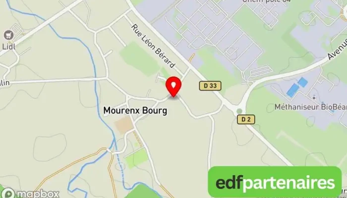 carte de Rue jardin Attraction touristique à Mourenx