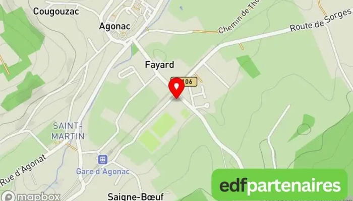 carte de Salle des Fêtes d'Agonac  à Agonac