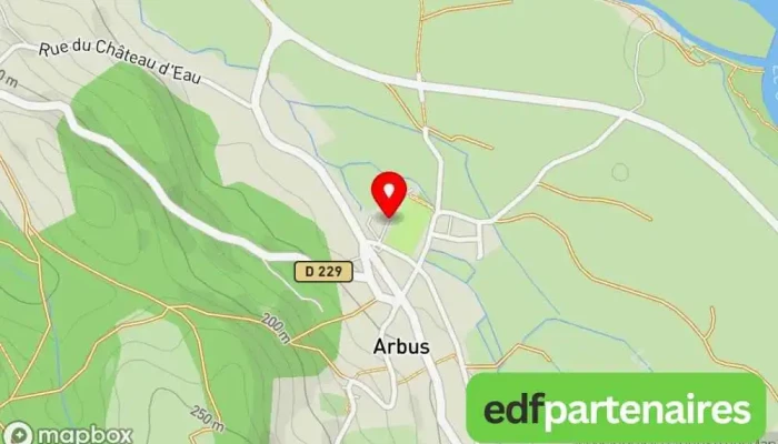 carte de Stade d'Arbus Stade à Arbus