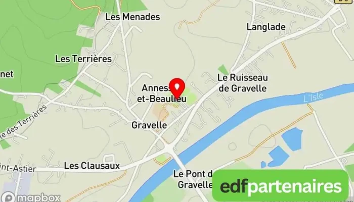 carte de Stade Gravelle Stade à Annesse-et-Beaulieu