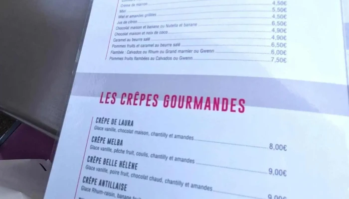 Ty Crepes Menu - Andernos-les-bains