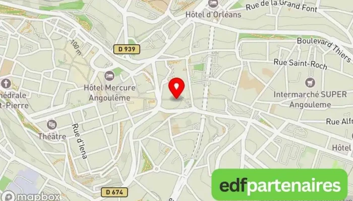 carte de U Express Supermarché à Angoulême