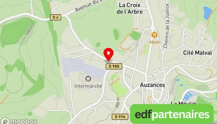 Unite Locale Auzances Croix Rouge Francaise Carte - Auzances