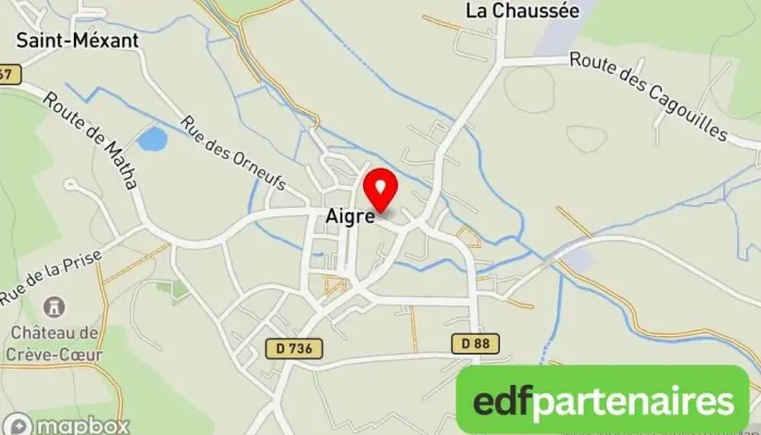 carte de URIEL Association caritative à Aigre