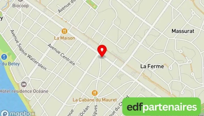 carte de Vélocation Service de location de vélo, Magasin de réparation de vélos, Magasin de vélos, Magasin de vélos d'occasion à Andernos-les-Bains